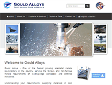 Tablet Screenshot of gouldalloys.com